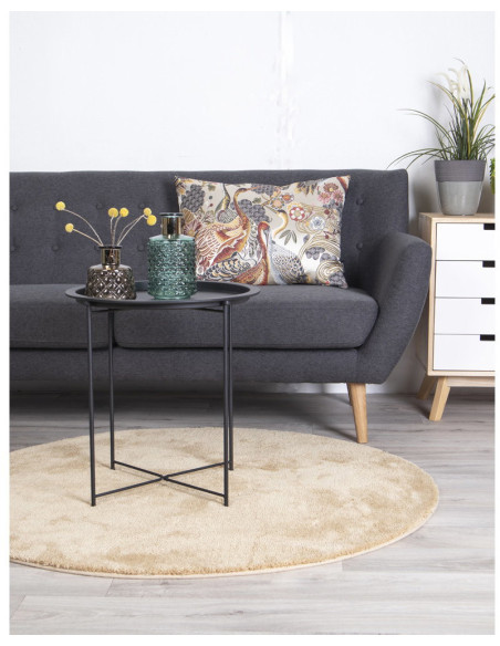 Table d'appoint moderne Ronde Métal Noir Bastia 