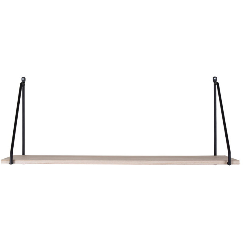 Étagère murale suspendue Bois Naturel Métal Noir Arnhem 