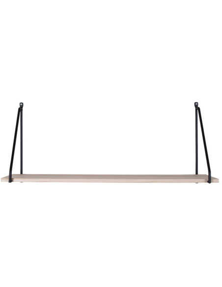 Étagère murale suspendue Bois Naturel Métal Noir Arnhem 