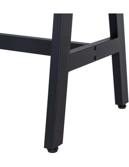 Table haute rectangulaire 138 x 50 x 100 cm noir naturel MDF métal Varcelo