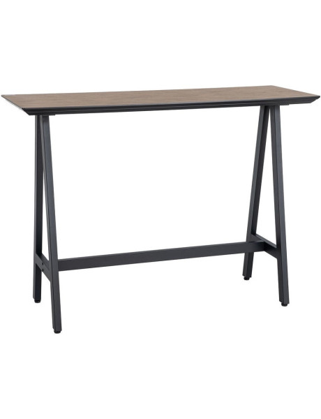 Table haute rectangulaire 138 x 50 x 100 cm noir naturel...