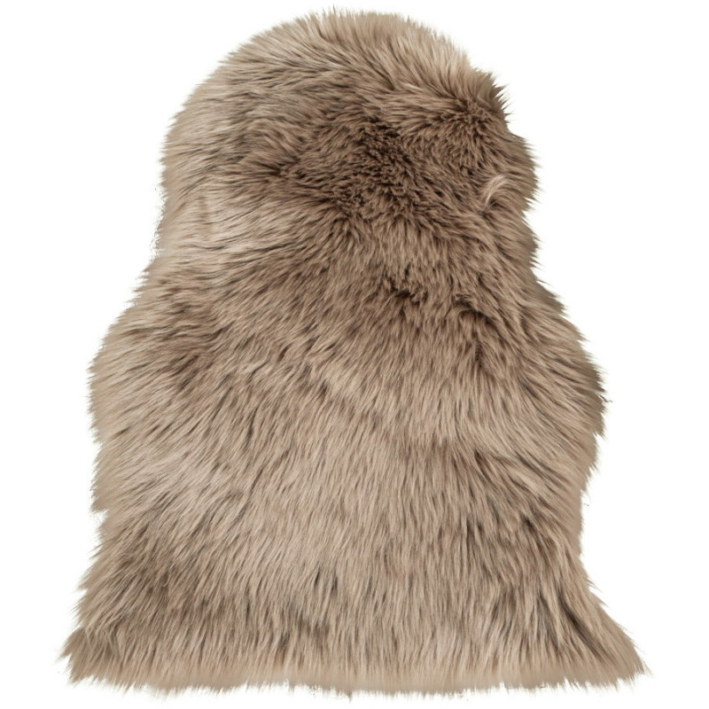 Peau de mouton poils longs 50x85 Fausse fourrure Marron clair Lambskin 