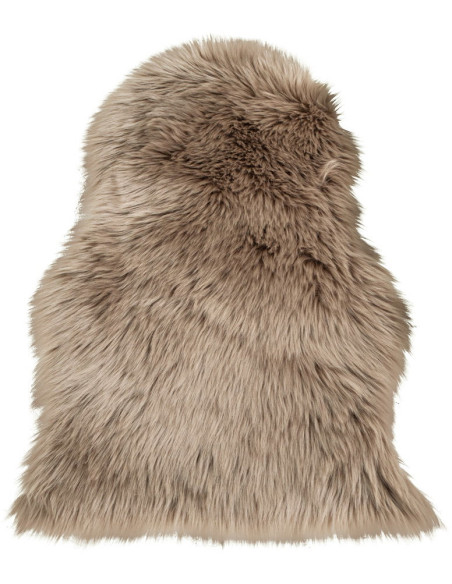 Peau de mouton poils longs 50x85 Fausse fourrure Marron clair Lambskin 