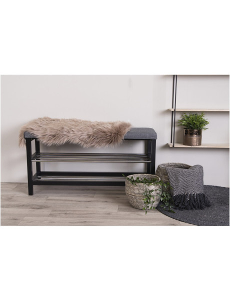 Peau de mouton poils longs 50x85 Fausse fourrure Marron clair Lambskin 
