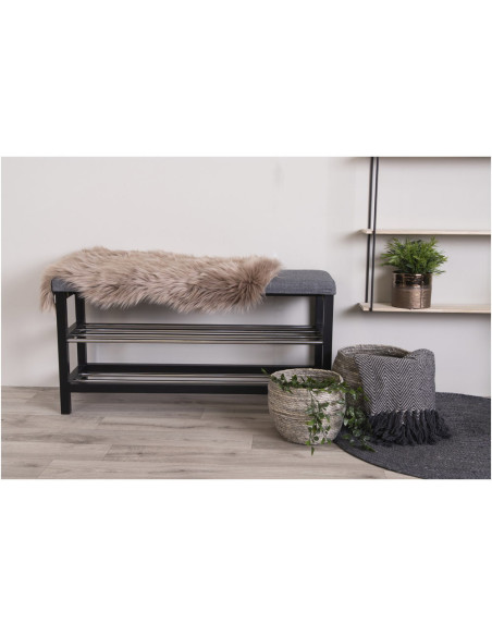 Peau de mouton poils longs 50x85 Fausse fourrure Marron clair Lambskin 