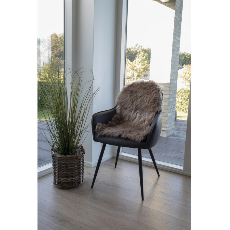 Peau de mouton poils longs 50x85 Fausse fourrure Marron clair Lambskin 