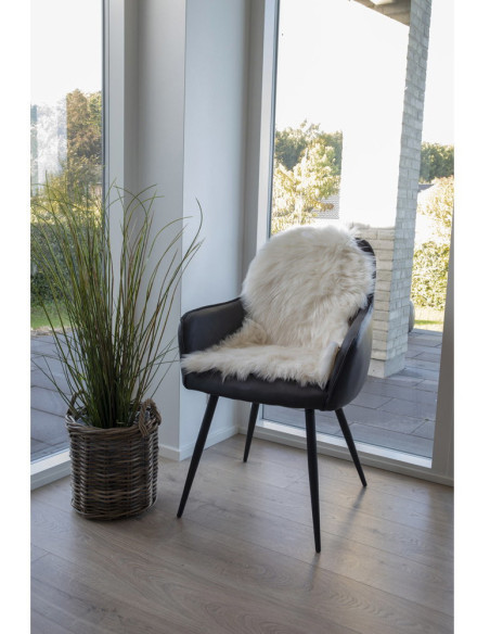 Peau de mouton poils longs 50x85 Fausse fourrure Blanc ivoire Lambskin 