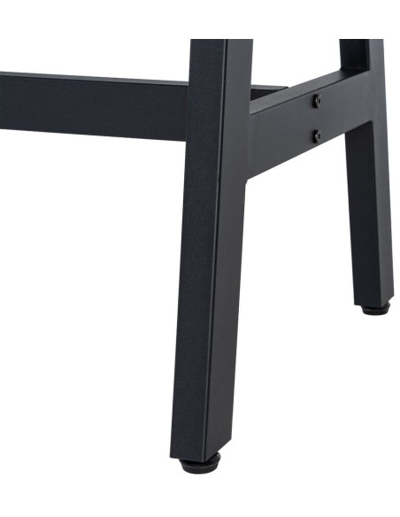 Table haute rectangulaire 138 x 50 x 100 cm noir crème MDF métal Varcelo