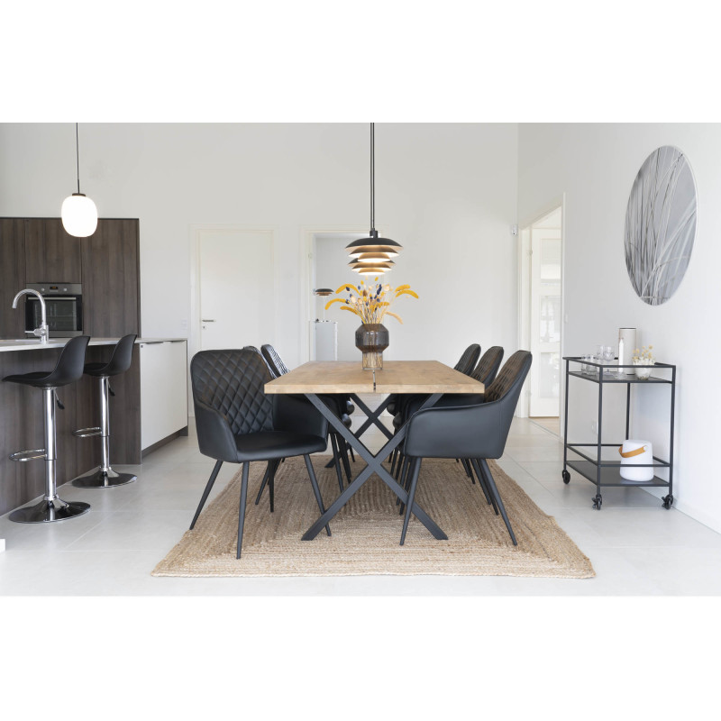 Grand Tapis indien Rectangulaire 180x240 Jute Naturel Tressé Bombay 