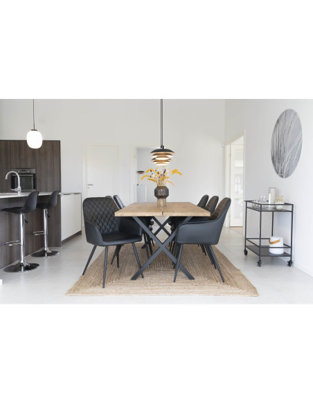 Grand Tapis indien Rectangulaire 180x240 Jute Naturel Tressé Bombay 