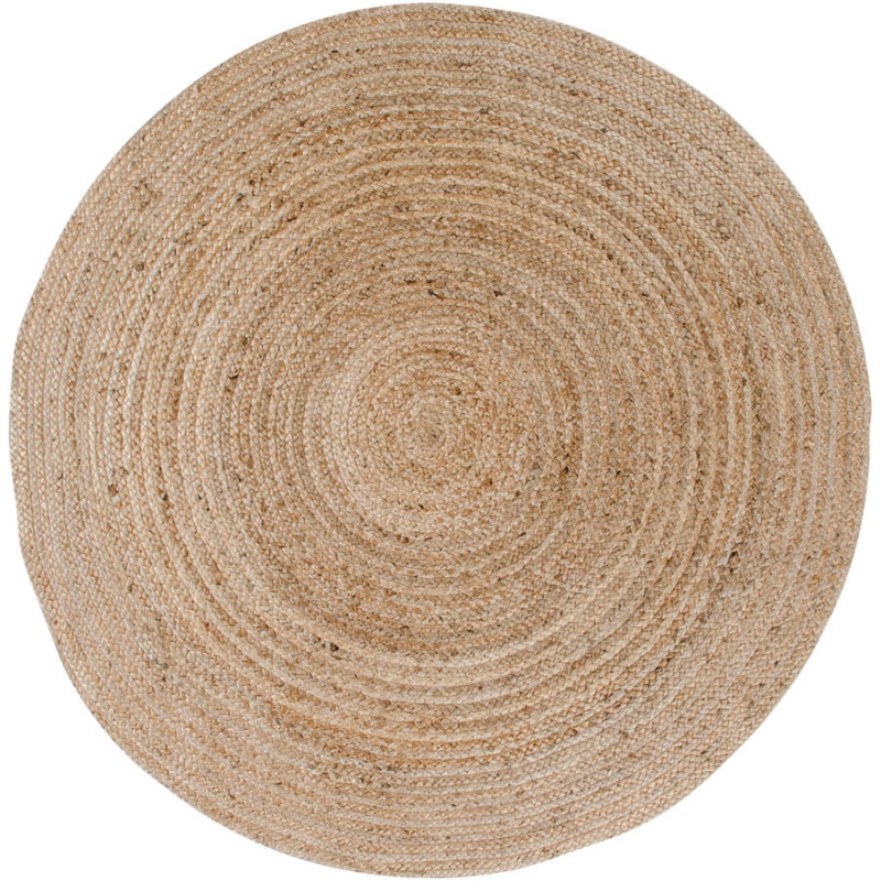 Tapis indien Rond 180 cm Jute Naturel Tressé Bombay 
