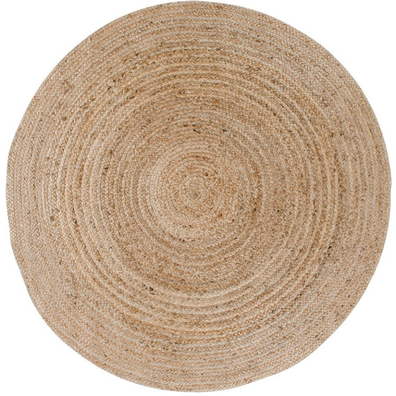 Tapis indien Rond 150 cm Jute Naturel Tressé Bombay 