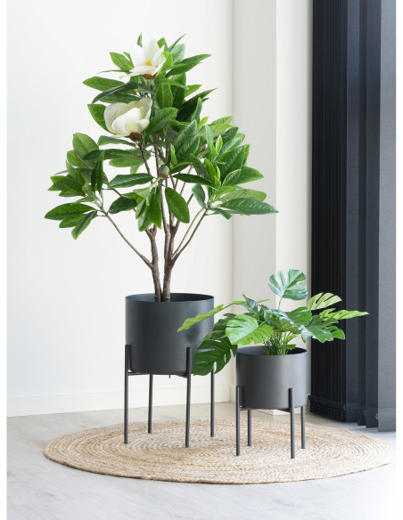 Petit Tapis indien Rond 90 cm Jute Naturel Tressé Bombay 