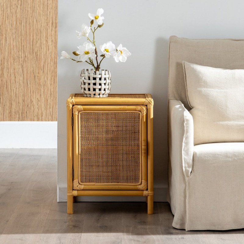 Table de chevet rotin naturel 46 x 35...