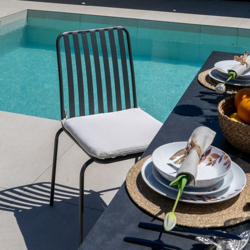 Chaises de jardin empilables acier...