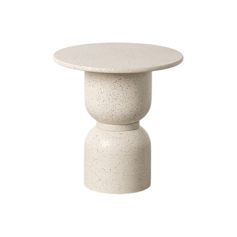 Table d'appoint ronde blanche effet...