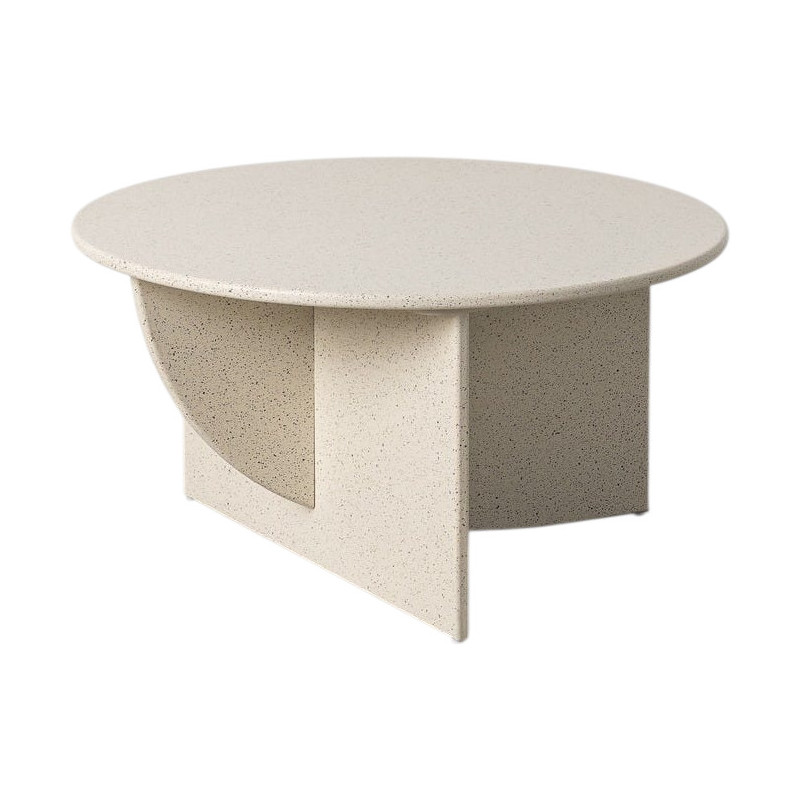 Table basse ronde blanche effet...