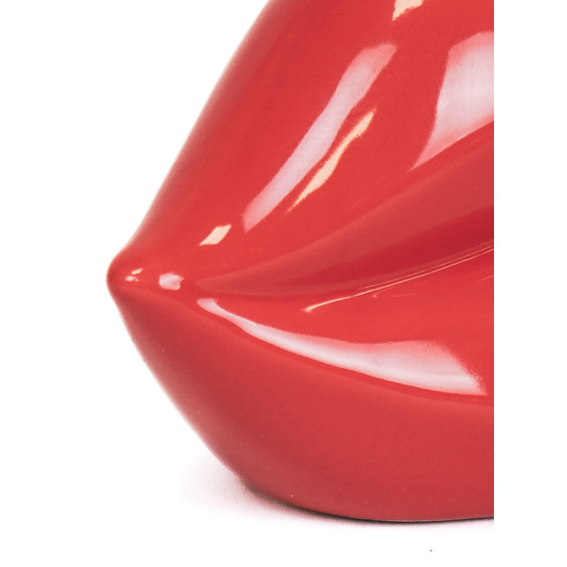 Vase lèvres rouge céramique 15,5 x...