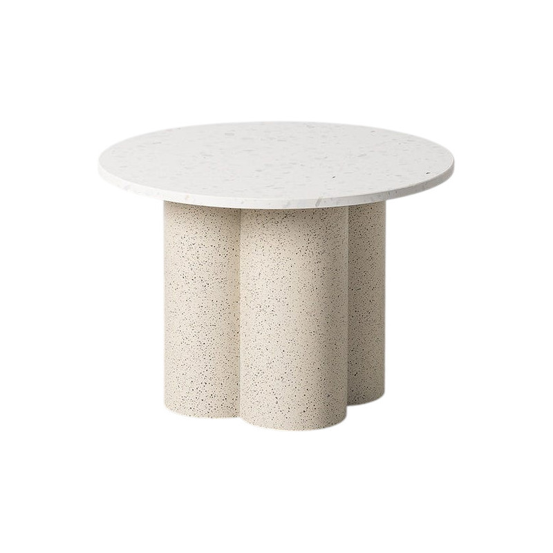 Table basse ronde marbre blanc et...