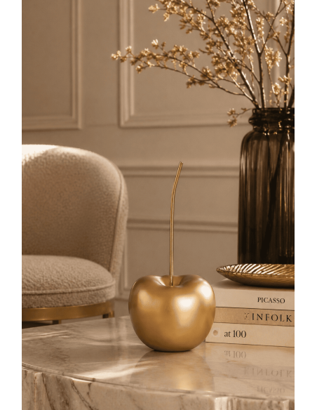 Objet déco cerise résine doré H40 x L20 x l17,5 cm Cherry