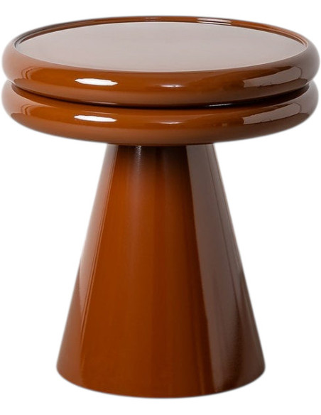 Table d'appoint ronde terracotta métal Ø52,5 x H56 cm Oronz