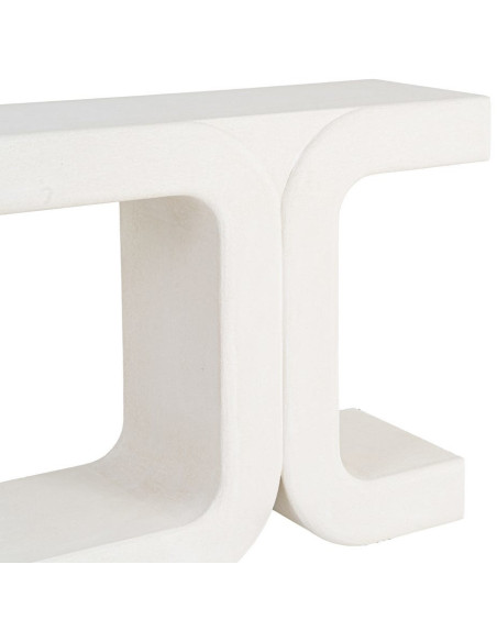 Console design géométrique Wilma MDF blanc 120 cm