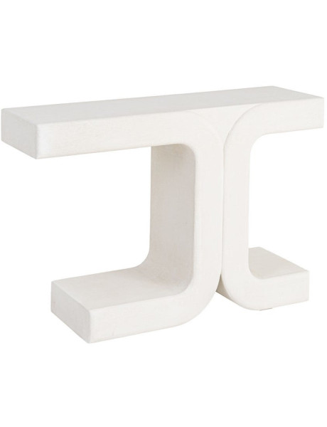 Console design géométrique Wilma MDF blanc 120 cm