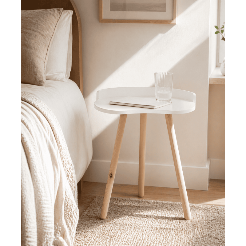 Table d’appoint bois naturel et...