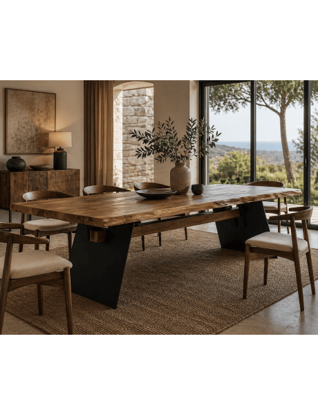Table à manger bois métal 260 cm Itana Ixia - 2
