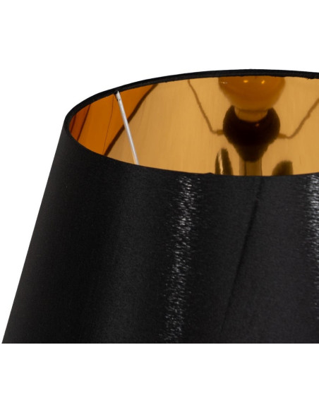 Lampadaire chien noir en résine et tissu 45 x 40 x 127 cm Rafel