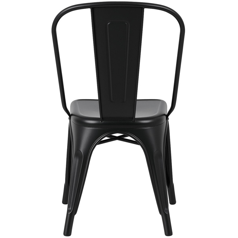 Chaise empilable métal noir H89 x L44...