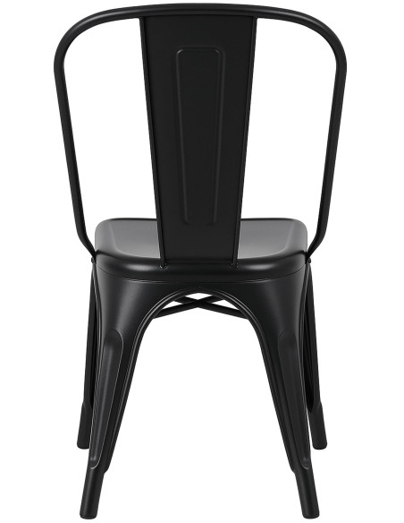 Chaise empilable métal noir H89 x L44 x P48 cm Loetitia