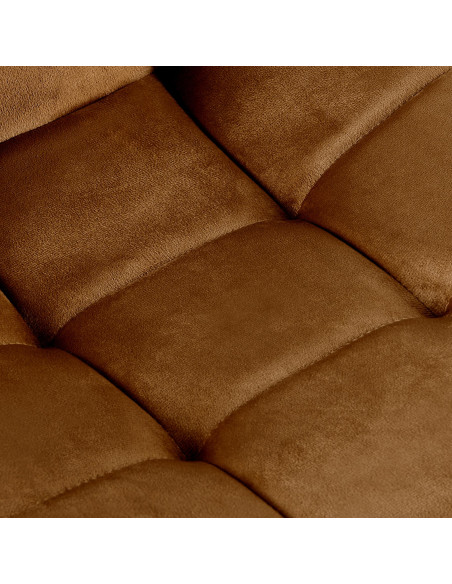 Chaise salle à manger velours brun H84 x L45 x P55 cm Delphine