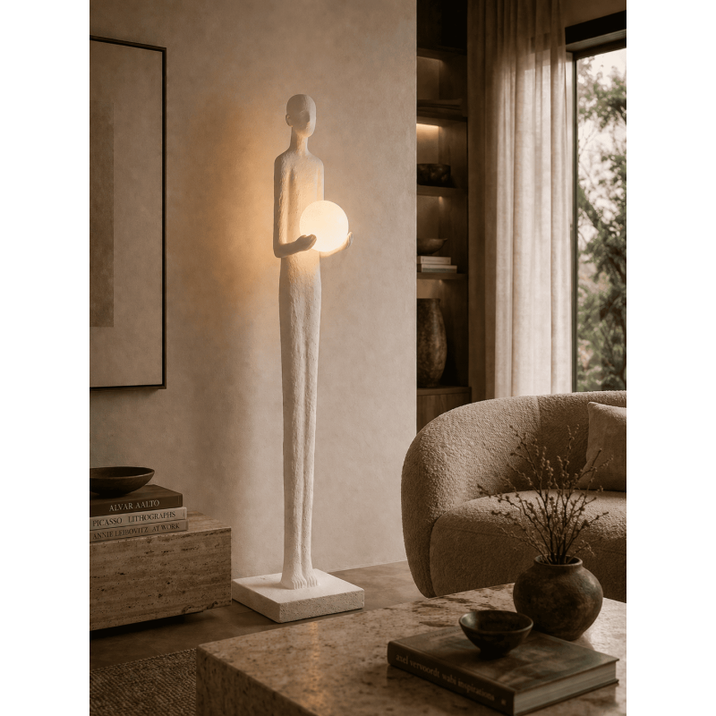 Lampadaire design personnage résine...