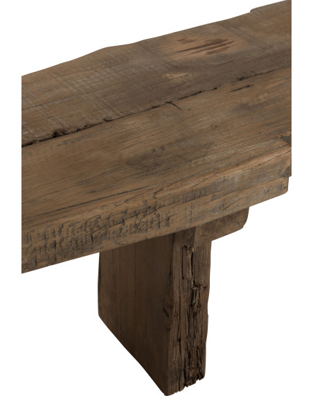 Banc bois recyclé massif marron 190 x 38 x 46 cm Arwen