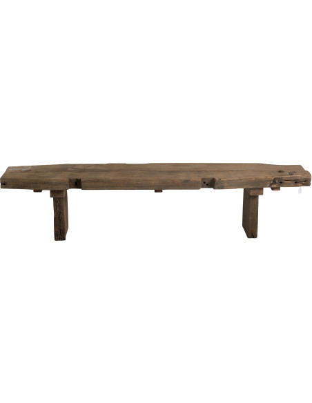 Banc bois recyclé massif marron 190 x 38 x 46 cm Arwen