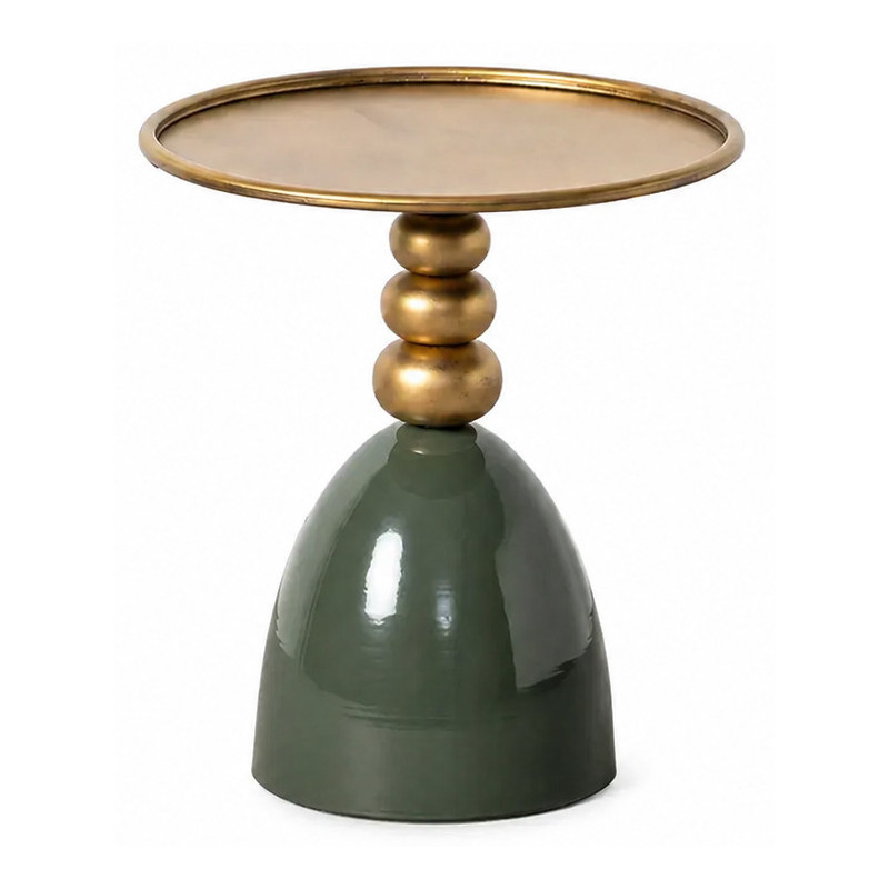 Table d'appoint ronde vert profond et...