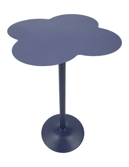 Table de bar bleu canard en métal Ø 60 x 103 cm Clox