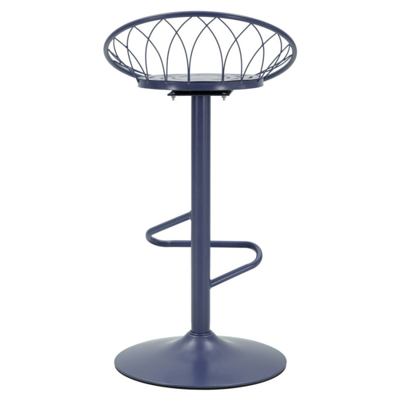 Tabouret de bar bleu canard en métal...