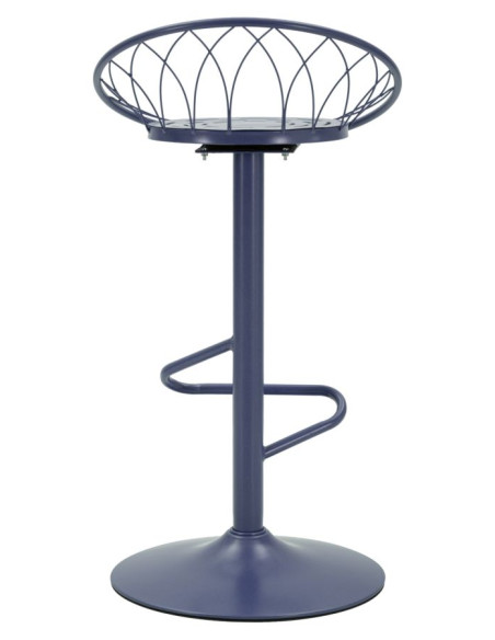 Tabouret de bar bleu canard en métal 49 x 45 x 92 cm Clox