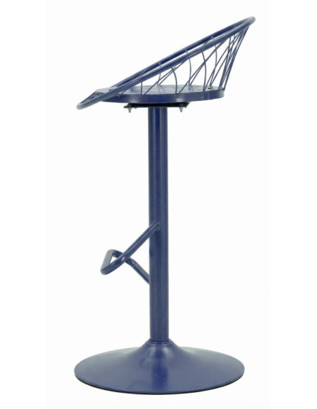 Tabouret de bar bleu canard en métal 49 x 45 x 92 cm Clox