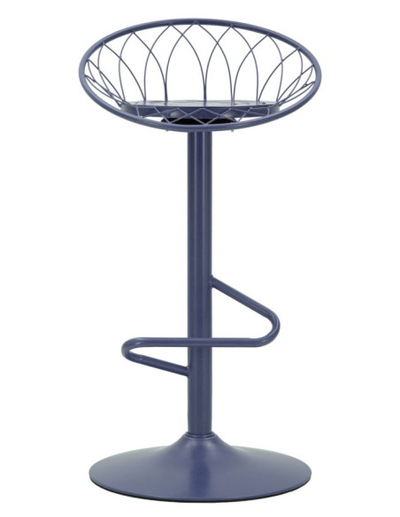 Tabouret de bar bleu canard en métal 49 x 45 x 92 cm Clox