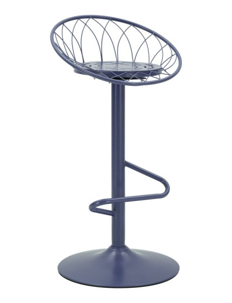 Tabouret de bar bleu canard en métal 49 x 45 x 92 cm Clox