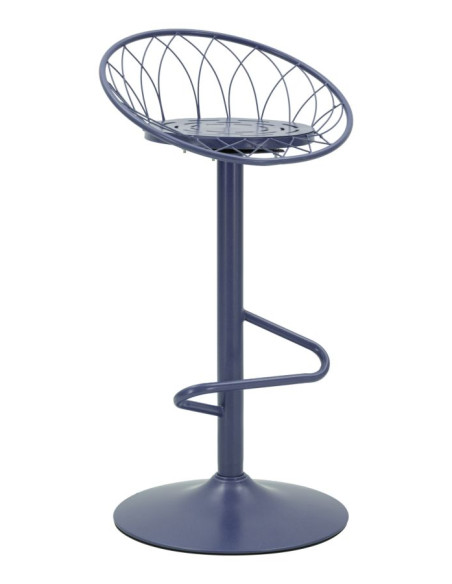 Tabouret de bar bleu canard en métal 49 x 45 x 92 cm Clox