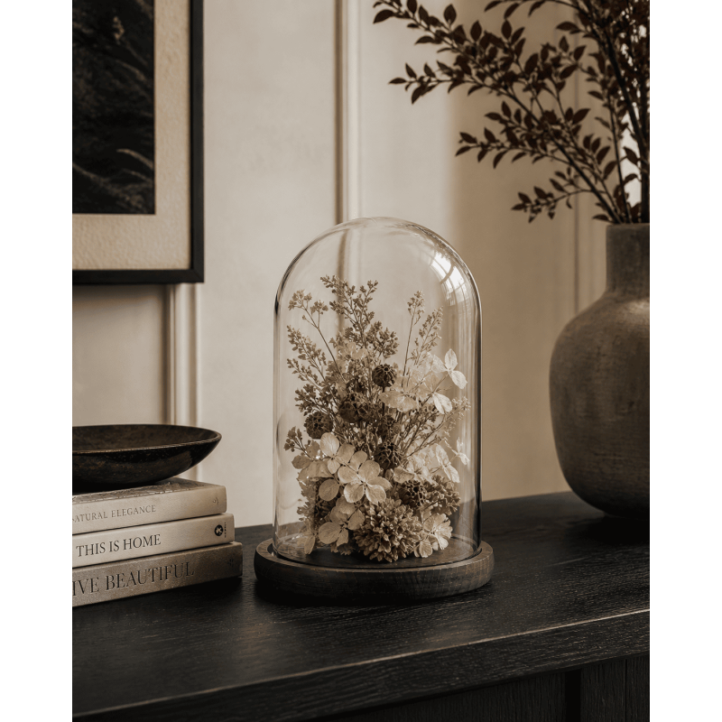 Cloche décorative verre transparent...