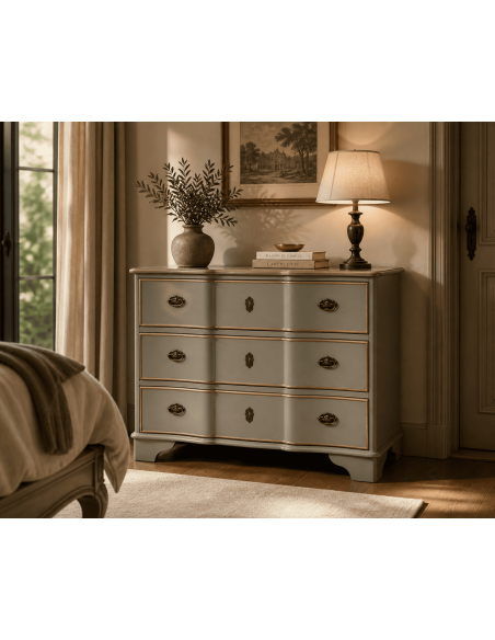 Commode bois de sapin taupe 100 x 50 x 80 cm Britney