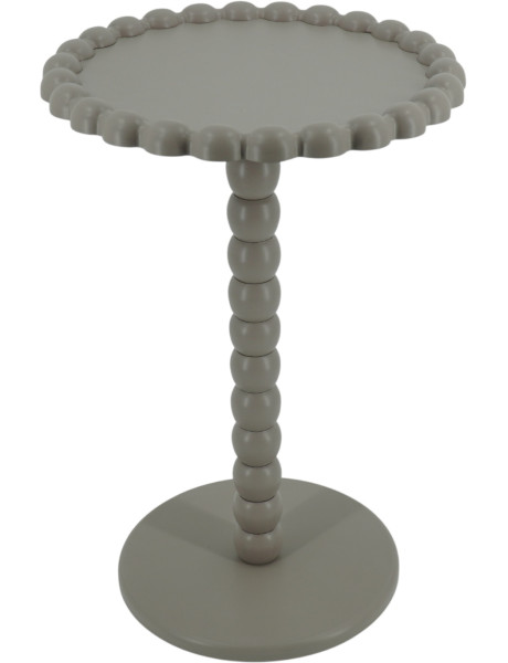 Table d’appoint ronde MDF taupe 38 x 55 cm Pearl