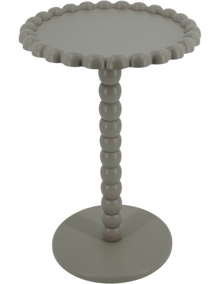 Table d’appoint ronde MDF taupe 38 x 55 cm Pearl