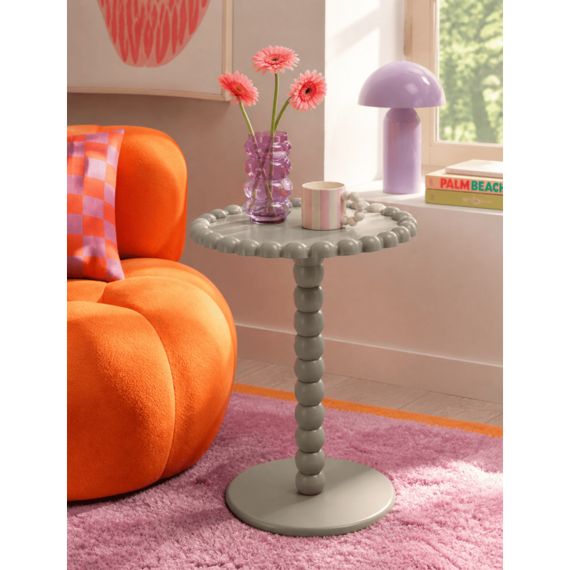 Table d’appoint ronde MDF taupe 38 x...
