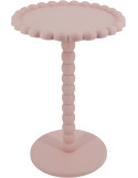 Table d’appoint ronde MDF rose clair 38 x 55 cm Pearl